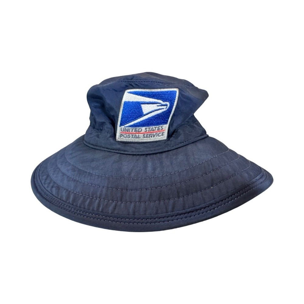 Vintage USPS United States Postal Service Blue Bucket Sun Hat - S - Made in USA